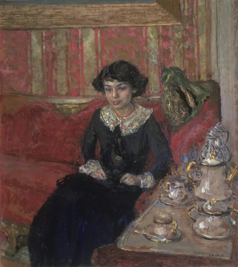 Jeune femme dans un intérieur - Édouard Vuillard