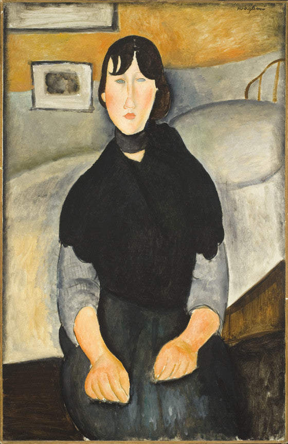 Reproduction du tableau « Jeune Femme du peuple - Amedeo Modigliani » par Alpha Reproduction en peinture à l’huile
