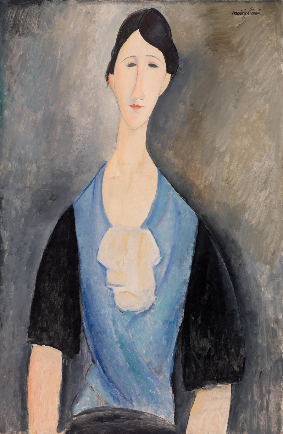 Jeune femme en bleu (Giovane donna in azzurro) - Amedeo Modigliani