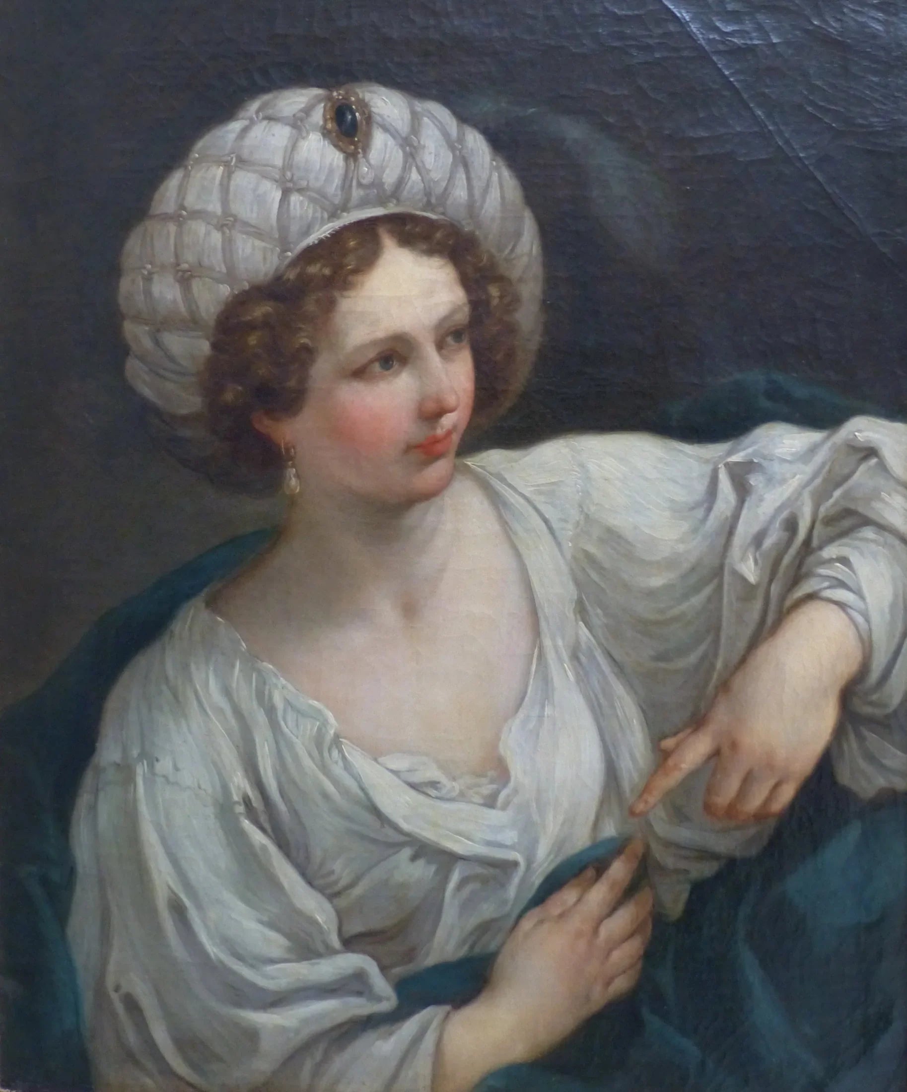 Jeune femme en Sibylle d'après Guido Reni - Charles-Joseph Natoire image 1 reproduction artisanale de tableau