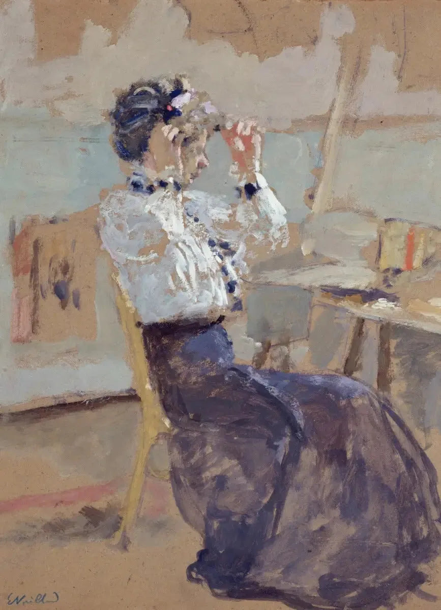 Jeune femme impose un chapeau - Édouard Vuillard