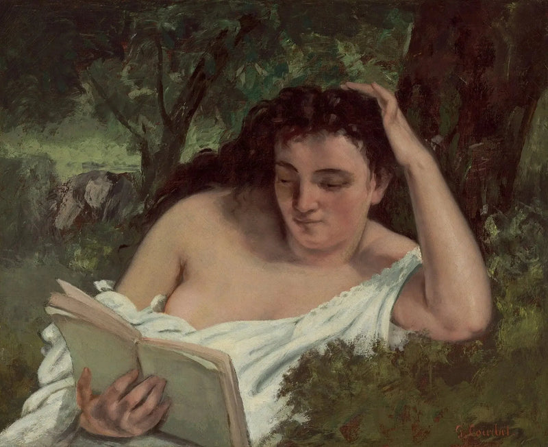 Jeune femme lisant - Gustave Courbet