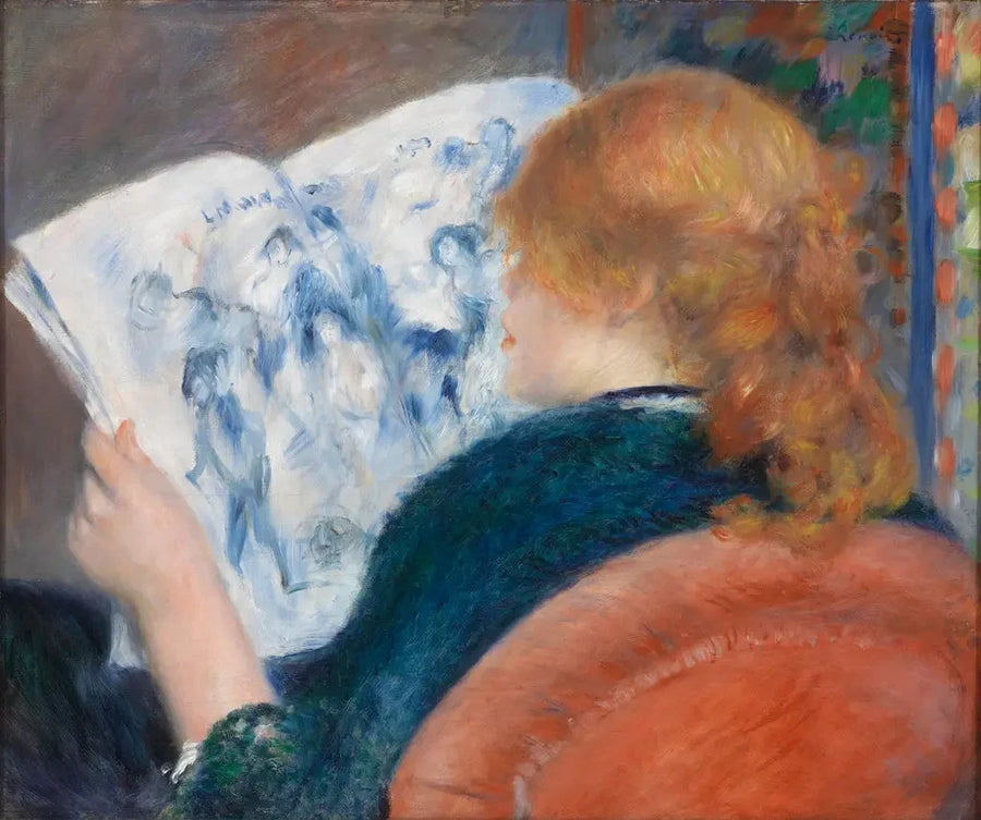 Jeune femme lisant un journal illustré, vers 1880 – Renoir