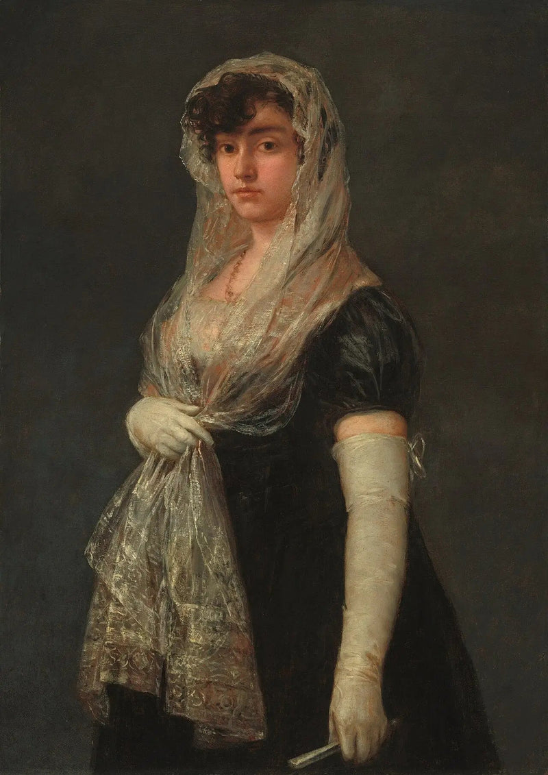 Jeune femme portant une mantille et une basquina - Francisco de Goya