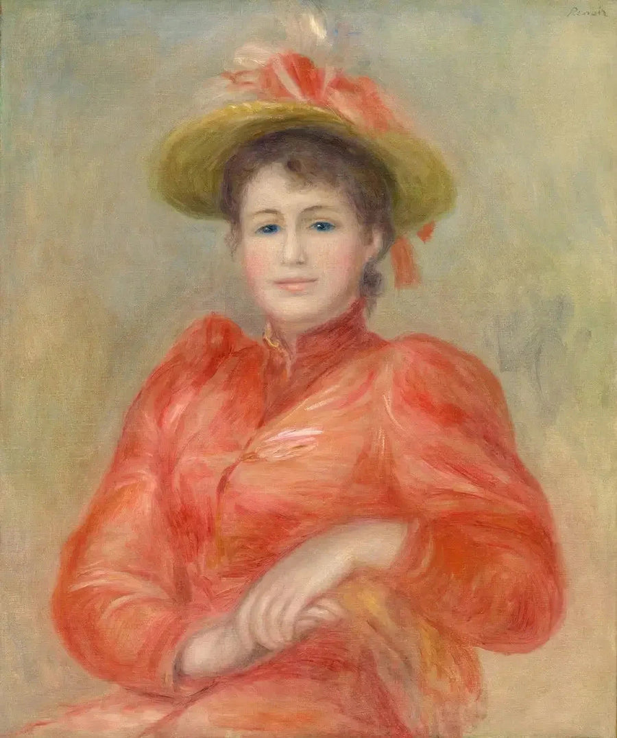 Jeune femme en robe rouge, vers 1892 – Pierre-Auguste Renoir