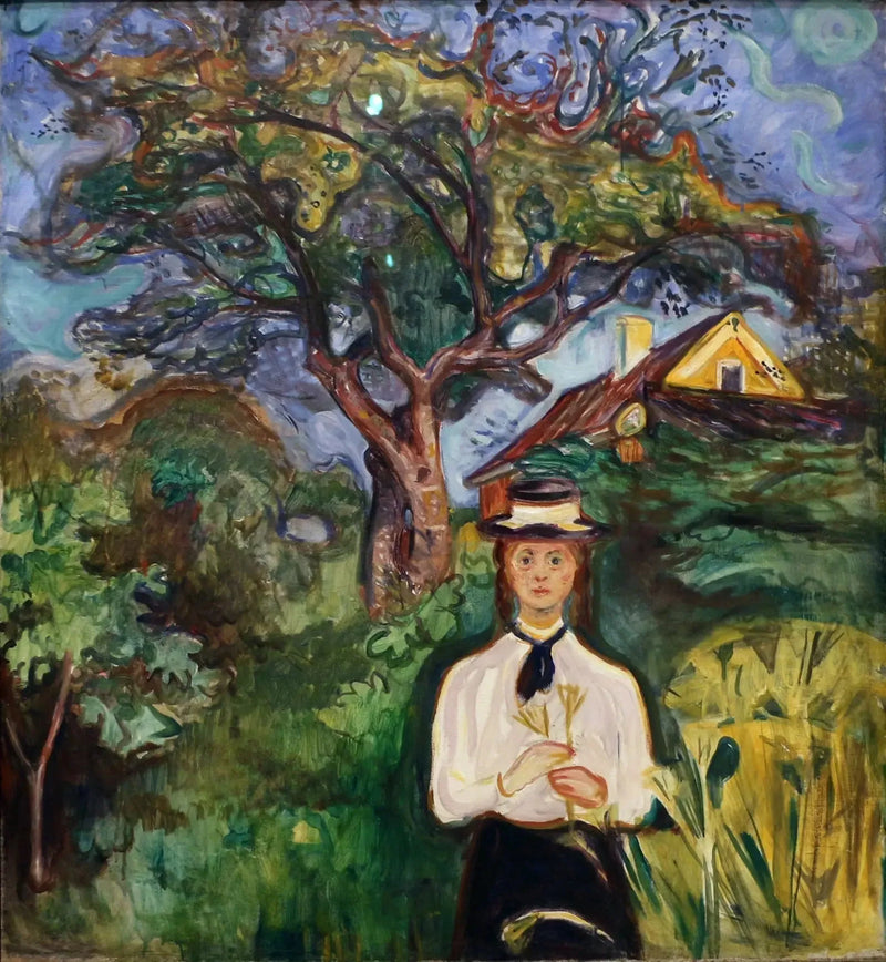 Jeune Femme sous un pommier - Edvard Munch