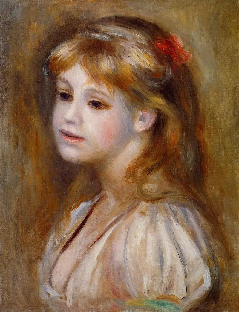 Jeune fille à la fleur rouge - Pierre-Auguste Renoir