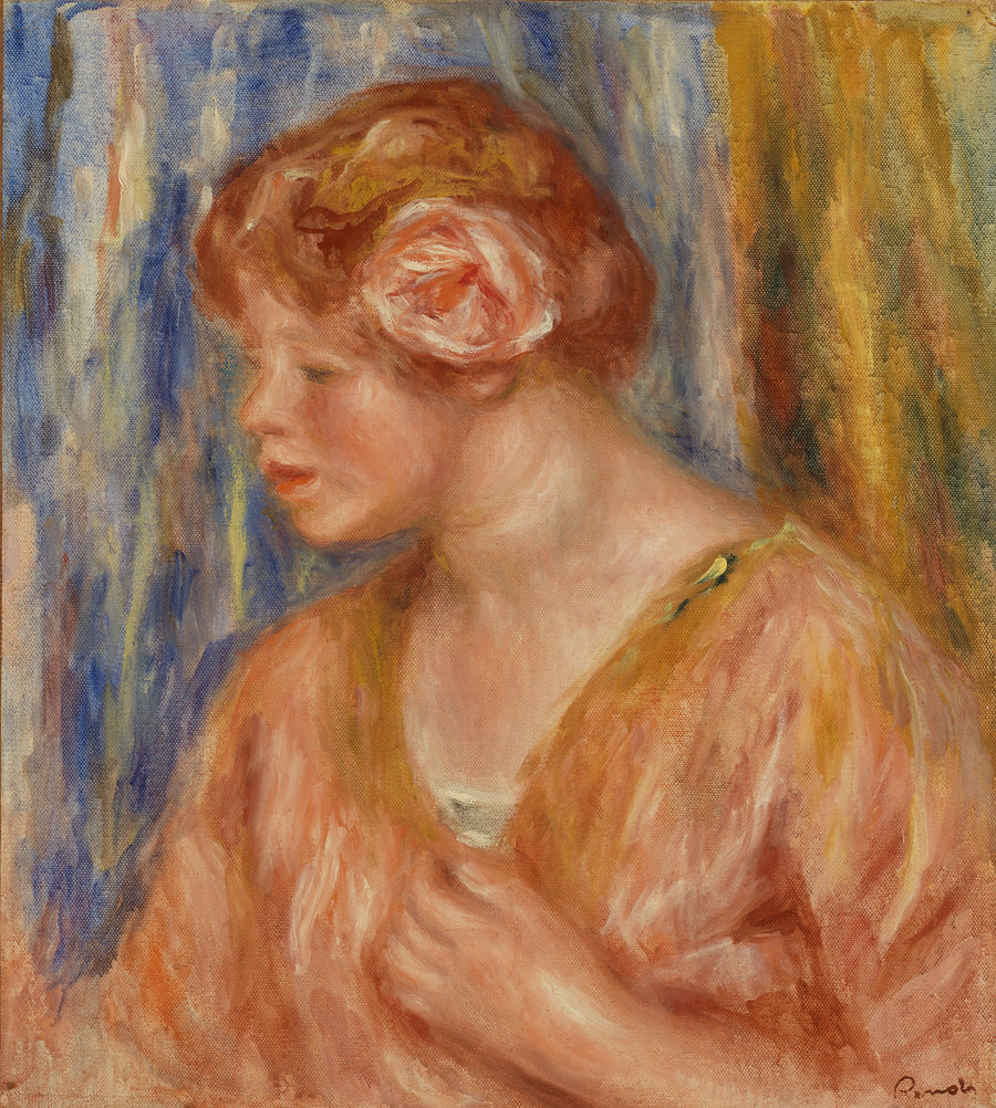 Jeune fille à la rose, vers 1917 – Pierre-Auguste Renoir