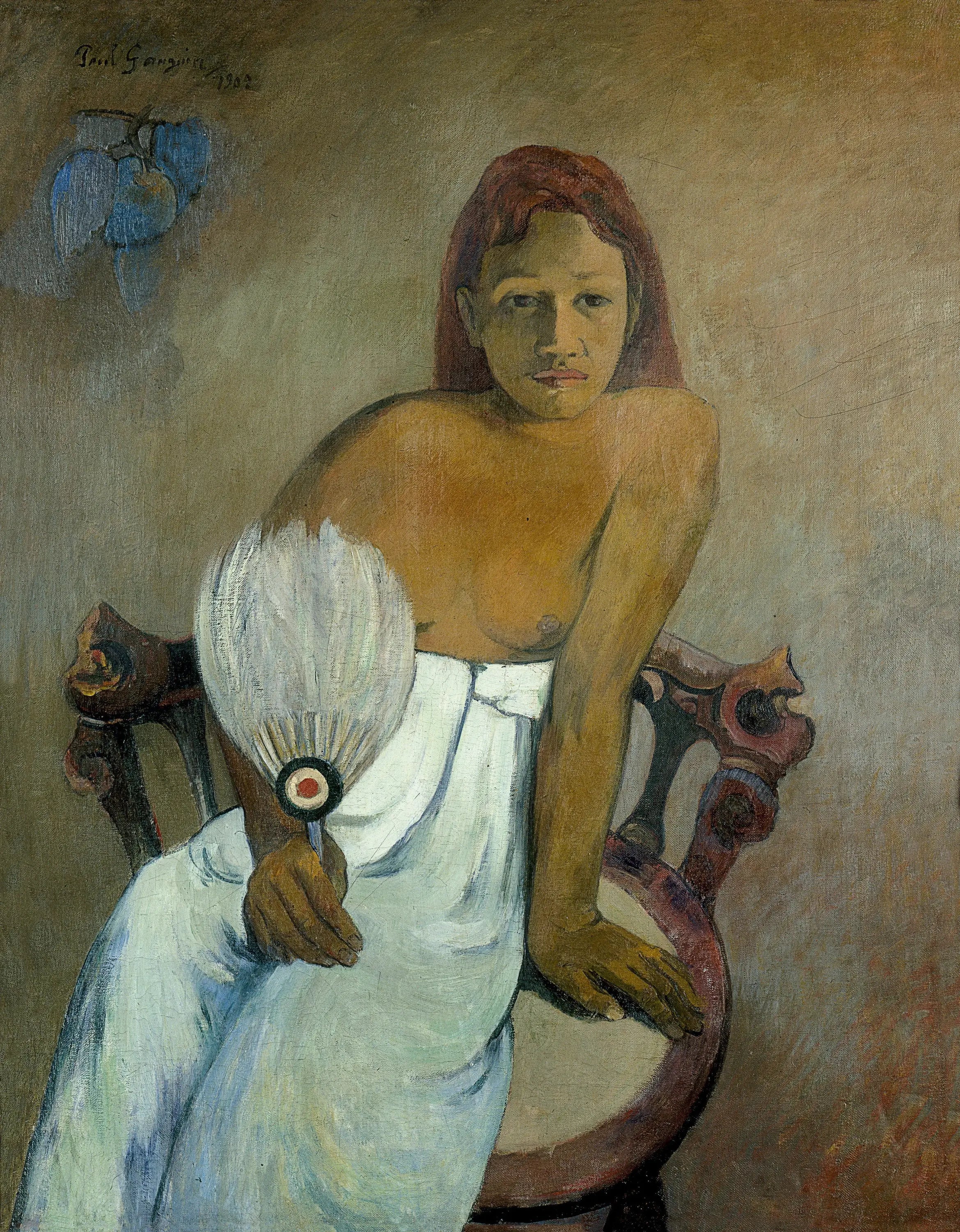 Reproduction du tableau « Jeune fille à l'éventail - Paul Gauguin » par Alpha Reproduction en peinture à l’huile