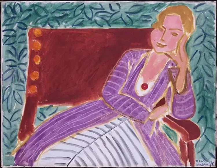 Jeune Fille assise, robe persane - Henri Matisse