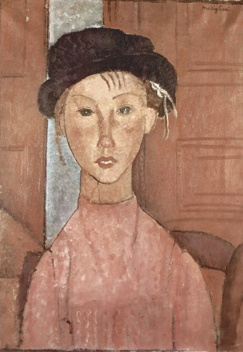 Jeune fille au chapeau - Amedeo Modigliani