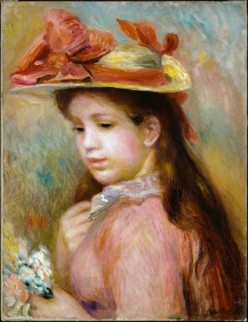 Jeune fille au chapeau - Pierre-Auguste Renoir