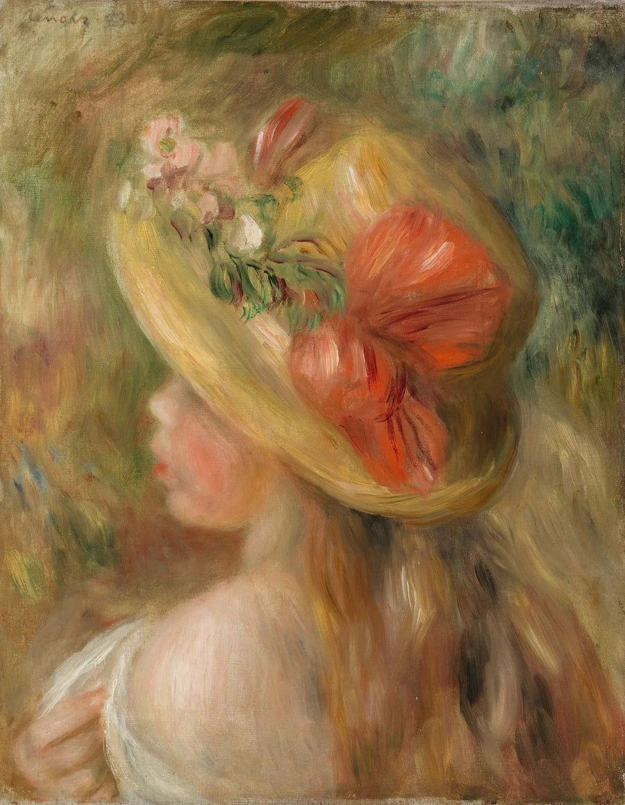 Jeune fille au chapeau (Jeune fille au chapeau) - Pierre-Auguste Renoir