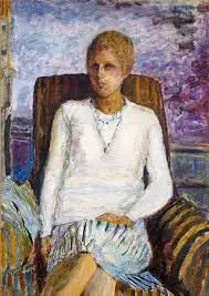 Jeune fille au corsage blanc (Mlle Leïla Claude Anet) - Pierre Bonnard
