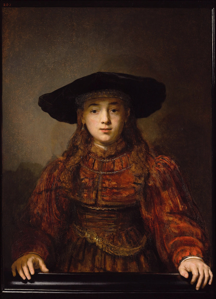 Jeune Fille au cadre – Rembrandt, 1641