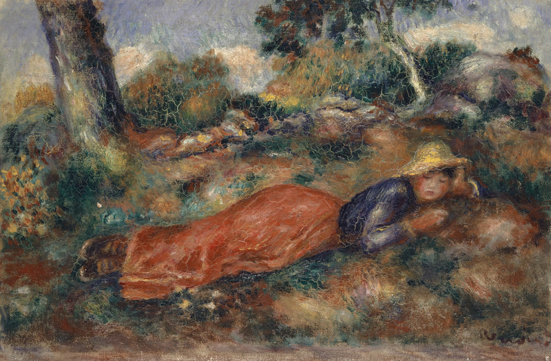 Jeune fille couchée sur l’herbe, vers 1890–1895 – Renoir