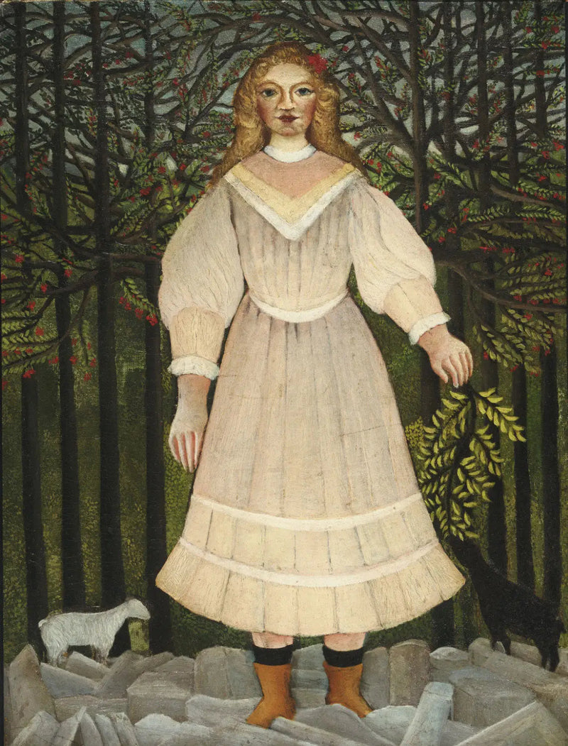 Jeune Fille en rose - Henri Rousseau