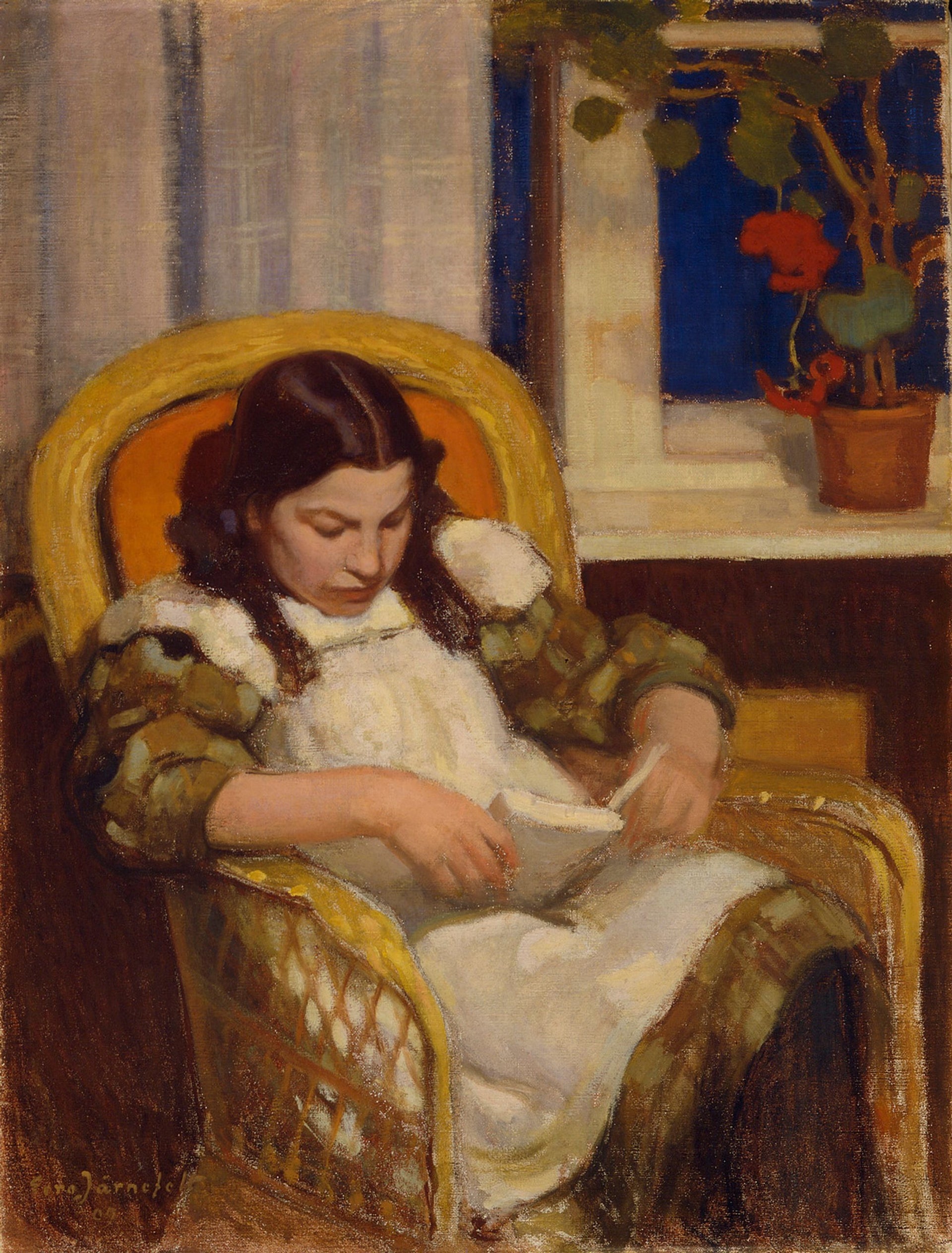 Jeune fille lisant, Eero Järnefelt, 1909