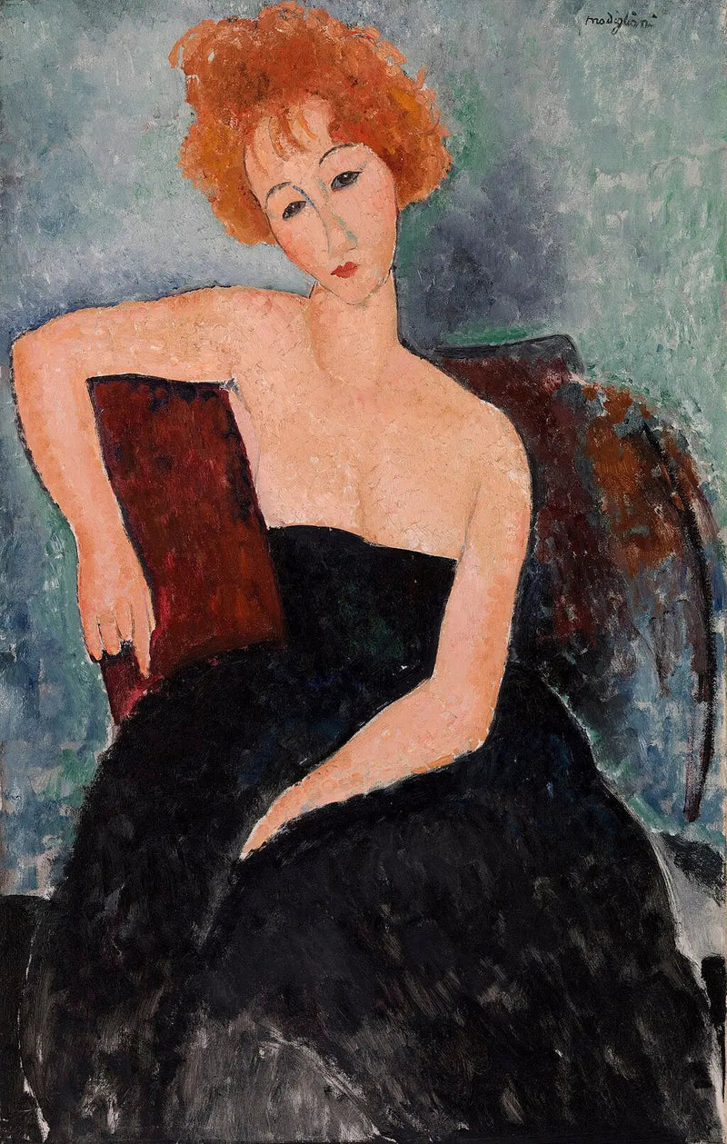 Jeune fille rousse en robe de soir - Amedeo Modigliani
