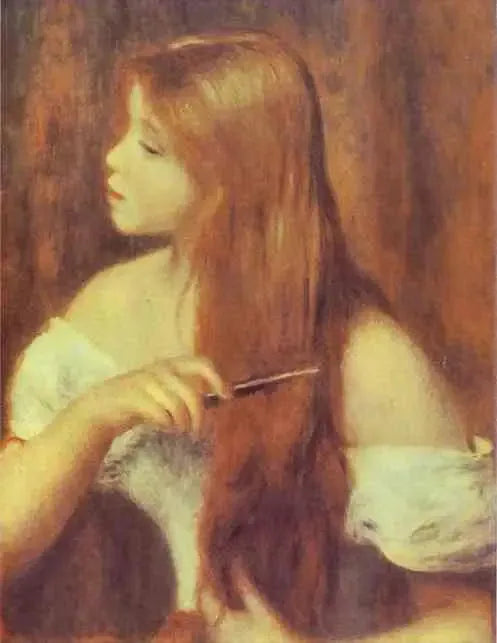 Jeune fille se peignant les cheveux - Pierre-Auguste Renoir