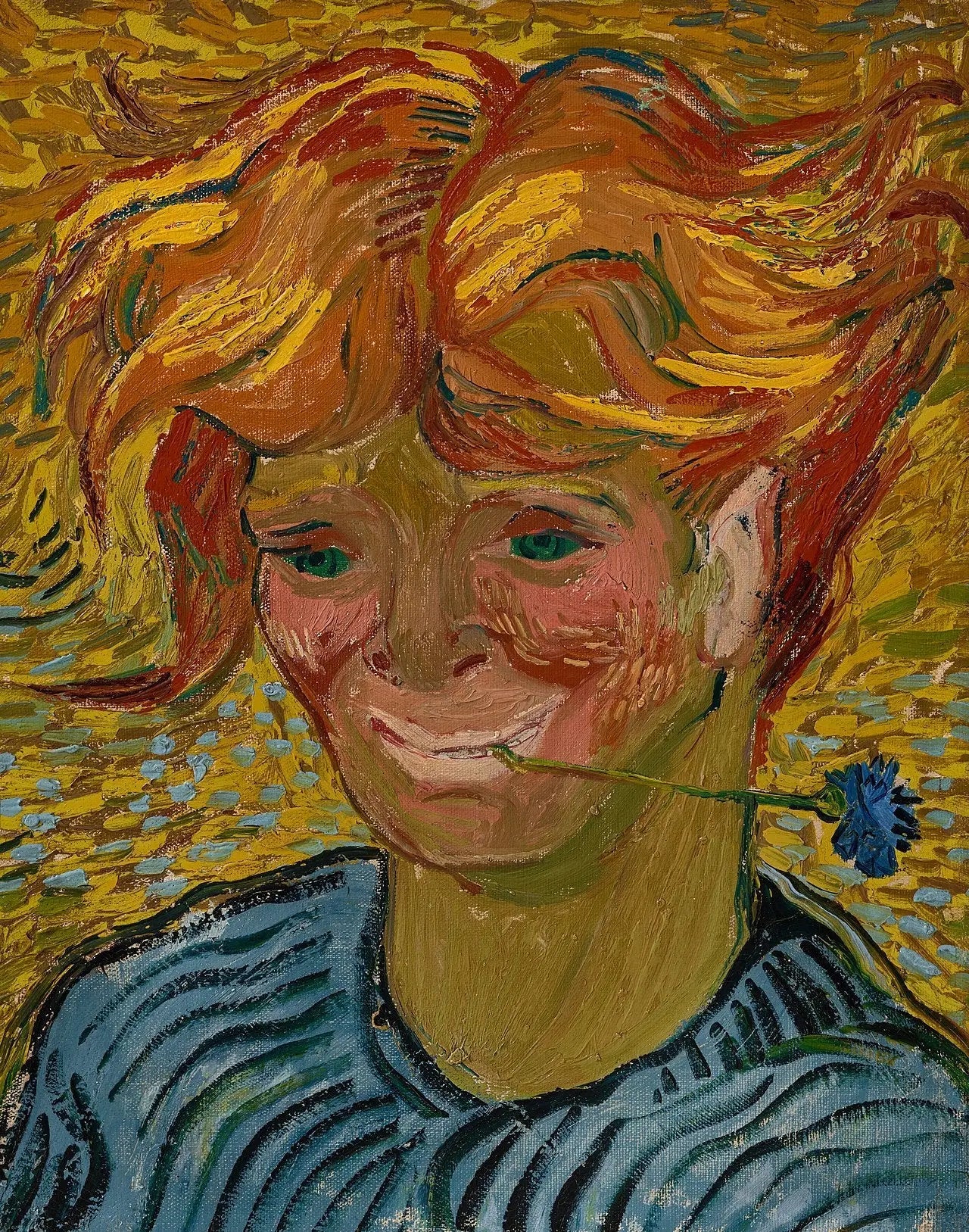 Jeune homme au bleuet - Vincent van Gogh - Alpha Reproduction
