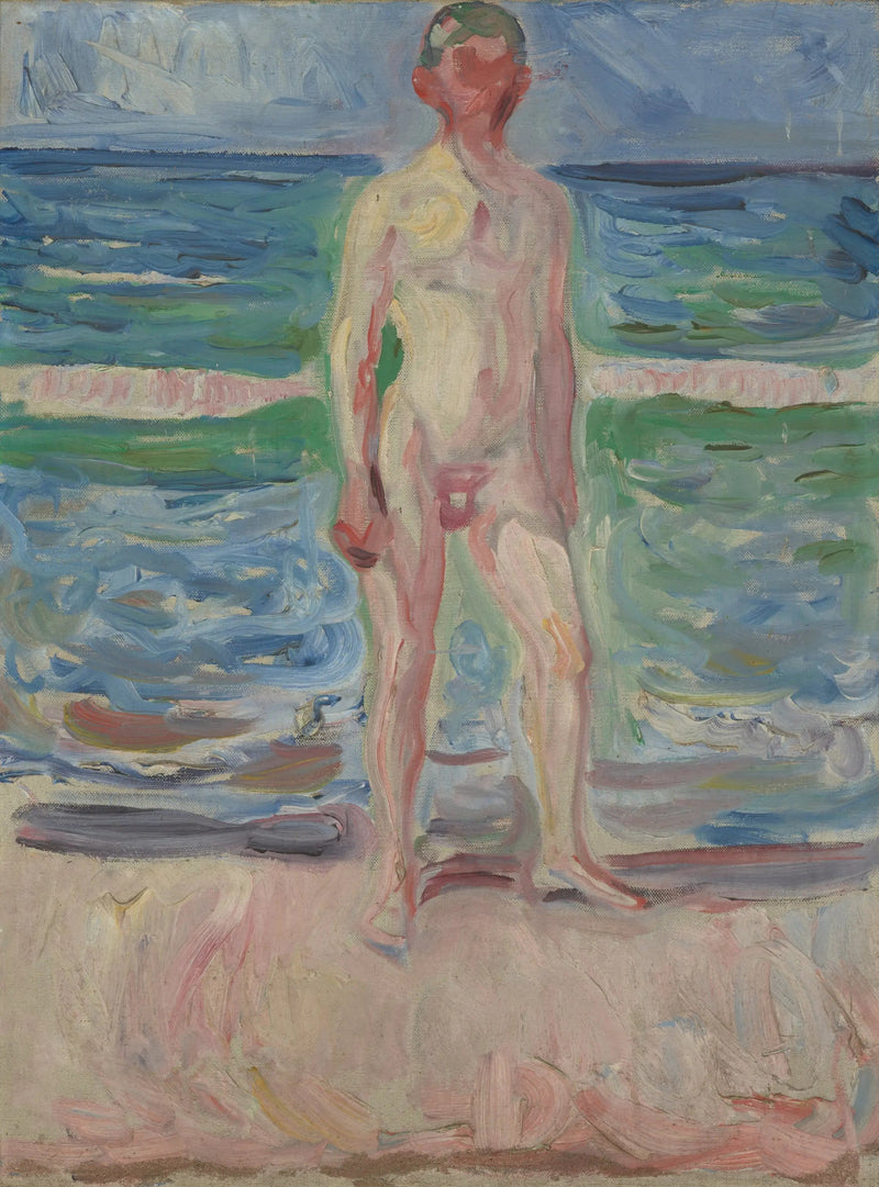 Jeune homme sur la plage - Edvard Munch