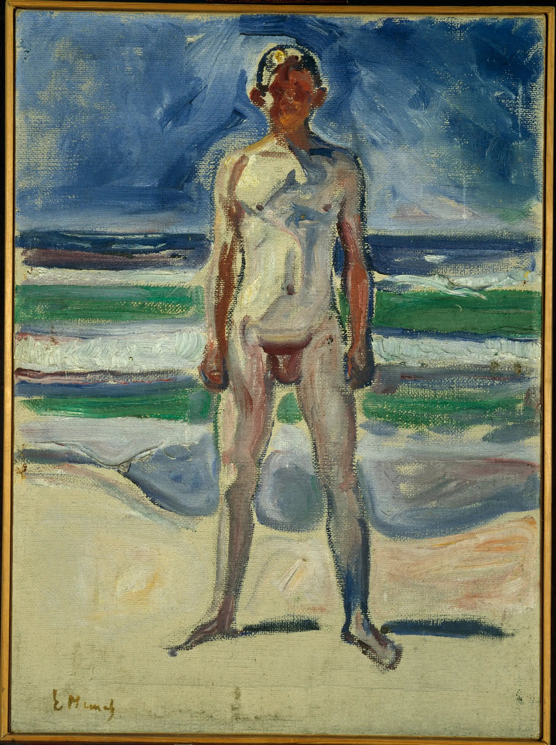 Jeune homme sur la plage - Edvard Munch