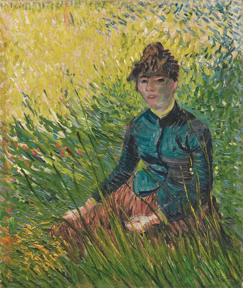 Jeune paysanne assise dans le blé, F774 – Van Gogh