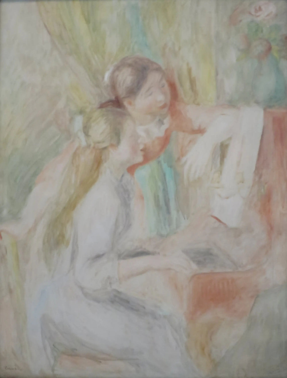 Jeunes filles au piano - Pierre-Auguste Renoir image 1 copie peinte à la main à l’huile