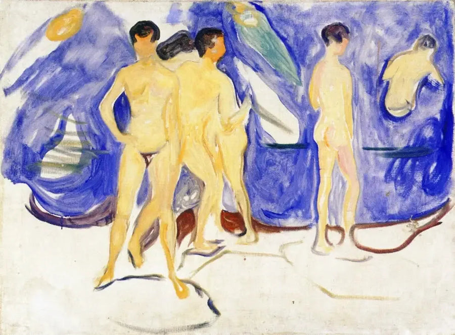 Jeunes Hommes se baignant - Edvard Munch