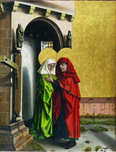 Joachim et Anne à la porte dorée - Konrad Witz