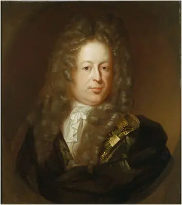 John Lowther, 1er vicomte de Lonsdale (1655–1700), premier lord du Trésor et lord du sceau privé - Hyacinthe Rigaud image 1 copie de tableau peinte à la main