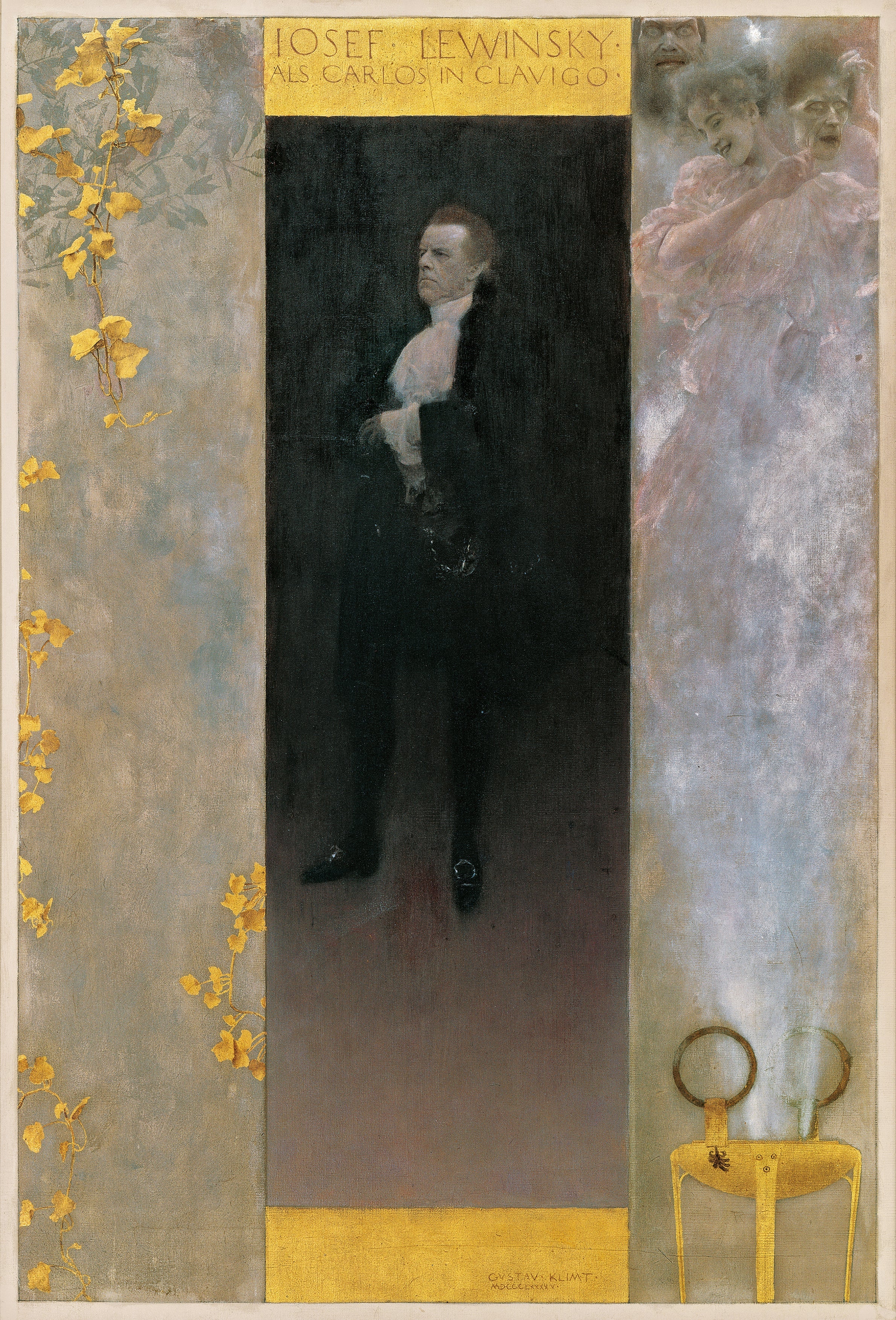Reproduction du tableau « Josef Lewinsky en Carlos dans Clavigo - Gustav Klimt » par Alpha Reproduction en peinture à l’huile