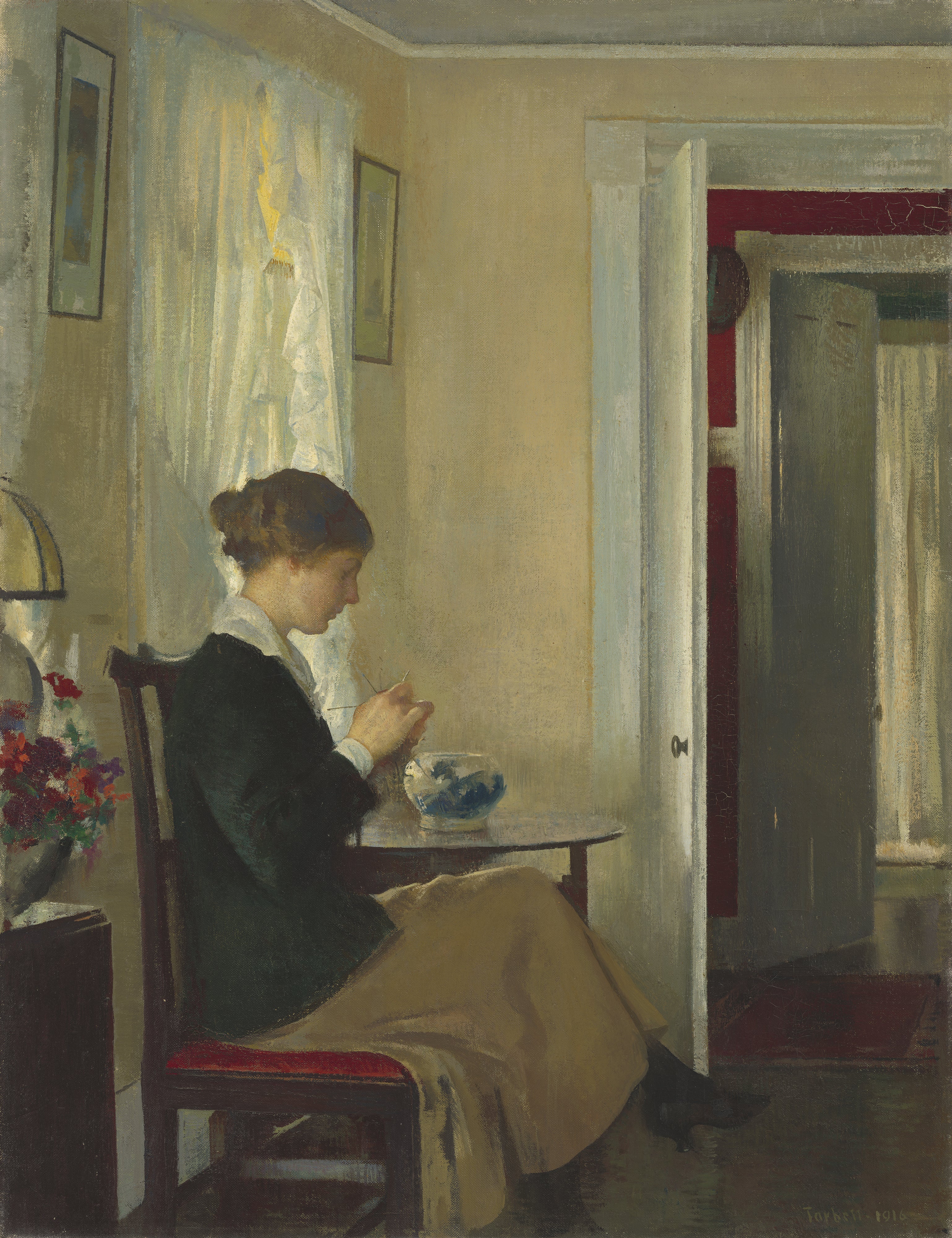 Josephine Knitting - Edmund Charles Tarbell