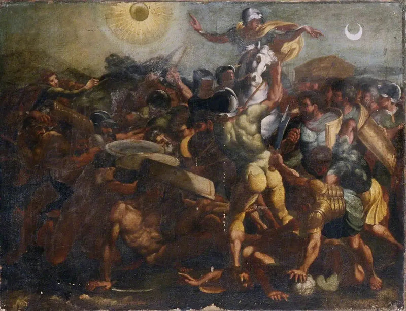 Josué ordonnant au soleil et à la lune de s'arrêter - Raphaël Sanzio