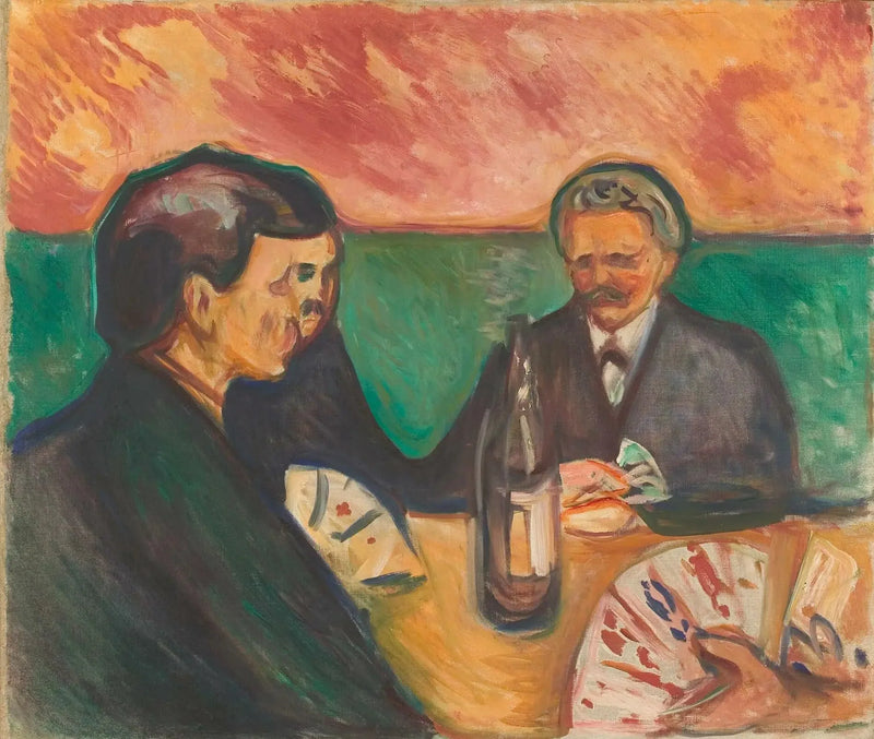 Joueurs de cartes à Elgersburg - Edvard Munch
