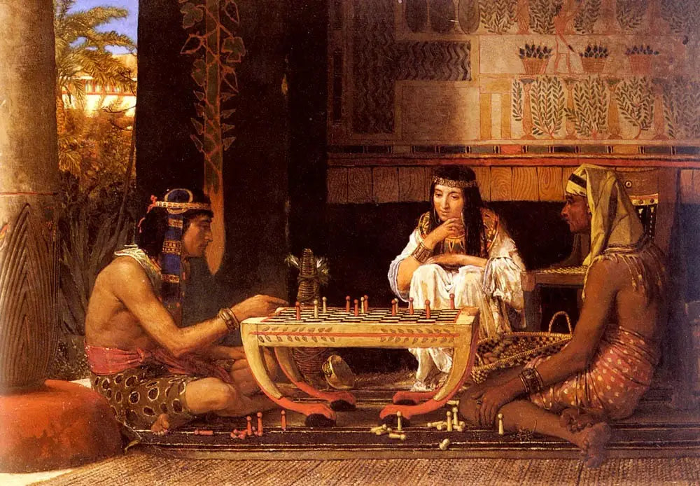 Joueurs d’échecs égyptiens - Lawrence Alma-Tadema - Alpha Reproduction