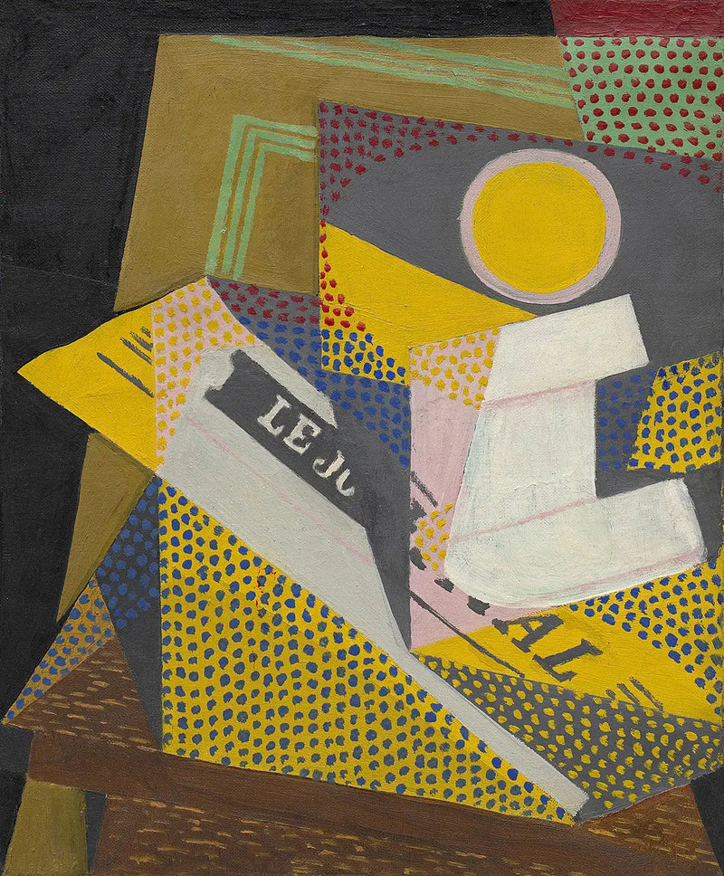 Journal et plat de fruits - Juan Gris