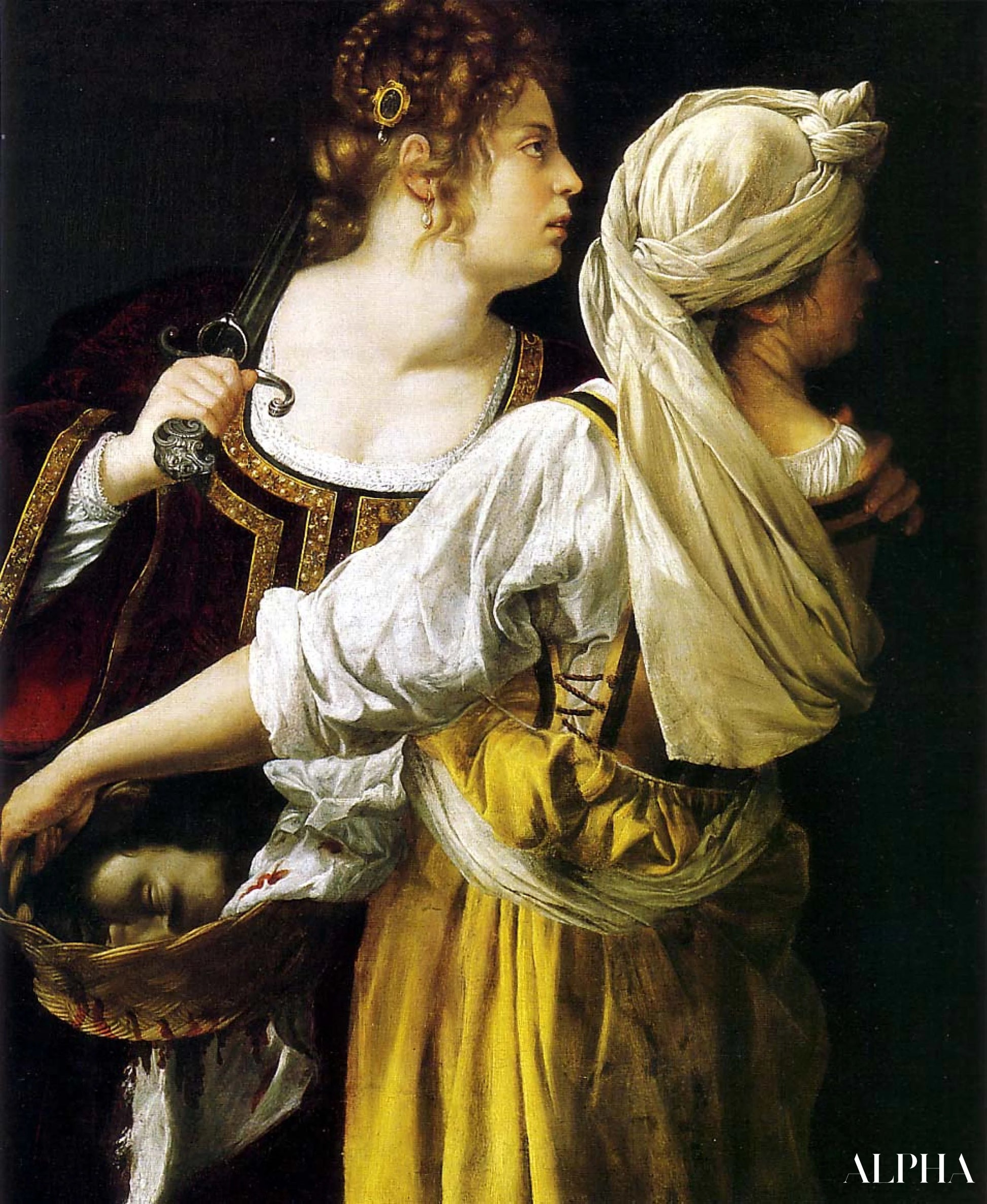 Reproduction du tableau « Judith et sa servante - Artemisia Gentileschi » par Alpha Reproduction en peinture à l’huile
