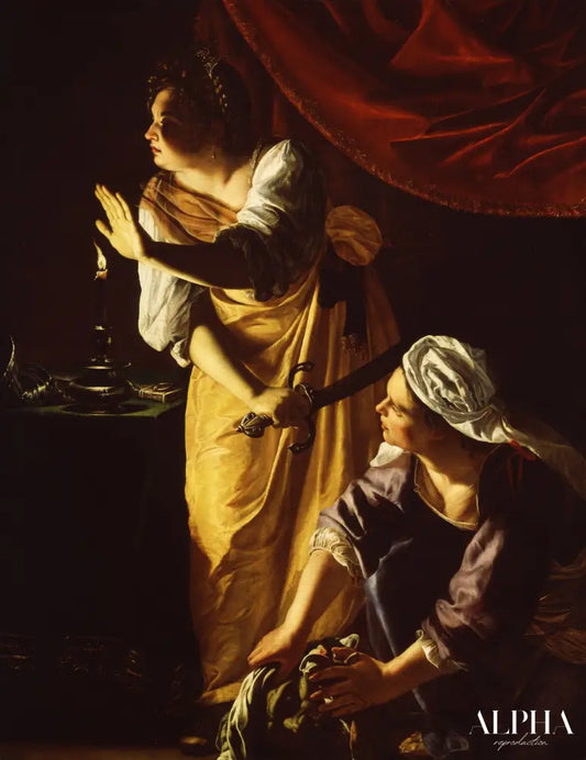 Judith et sa servante avec la tête d'Holopherne - Artemisia Gentileschi - Reproductions de tableaux et peintures haut de gamme