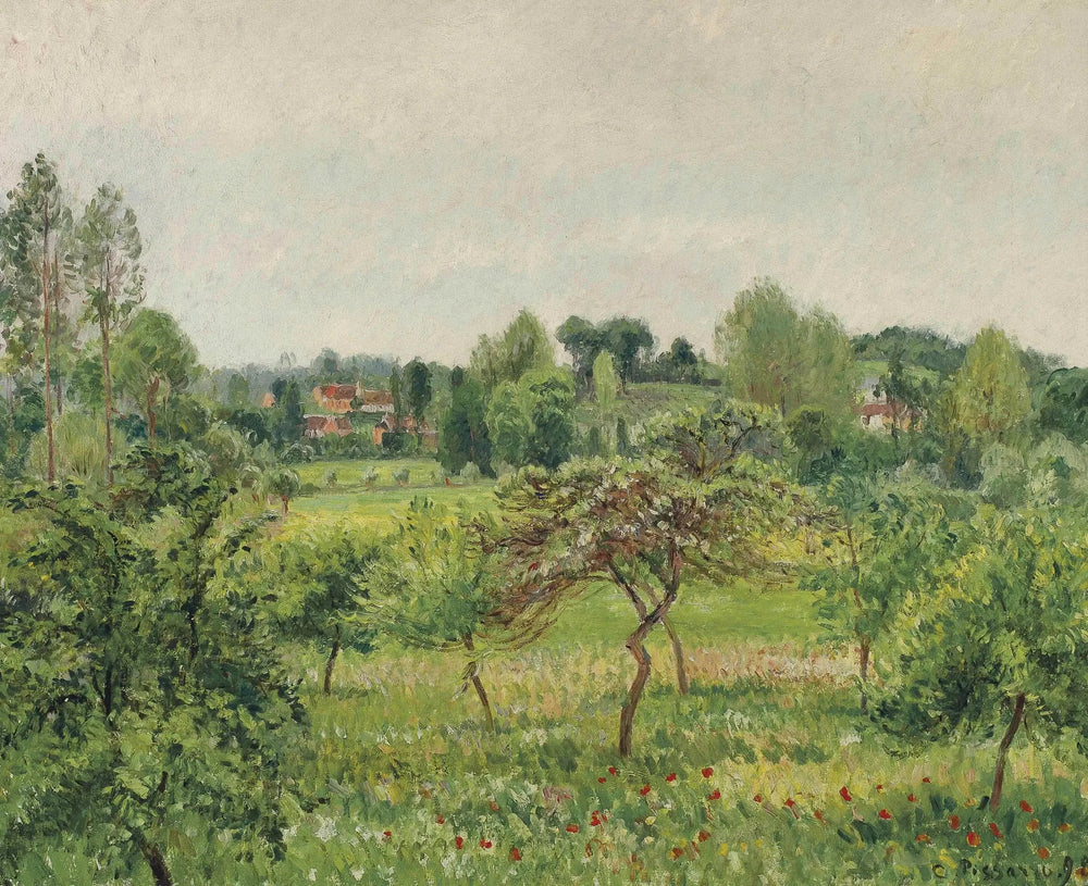 Juin, temps pluvieux, Éragny - Camille Pissarro image 1 reproduction d’œuvre d’art à l’huile