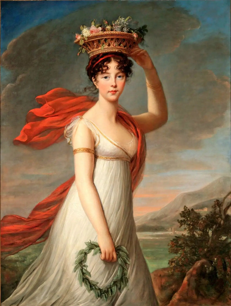 Julie dans le rôle de Flora, déesse romaine des fleurs - Élisabeth Vigée Le Brun