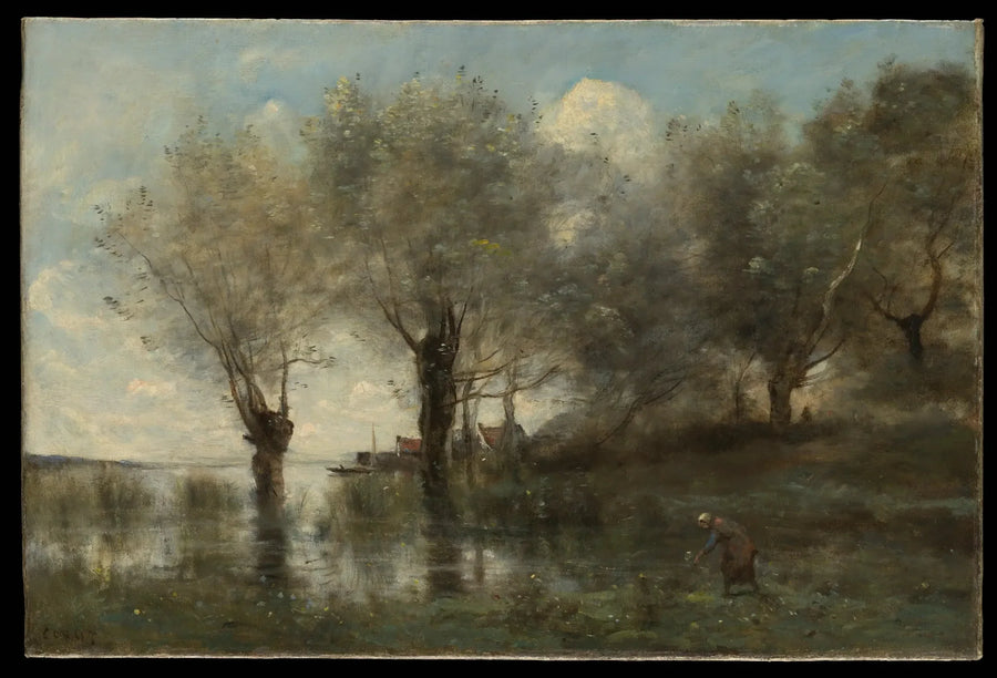 Jument en Picardie - Jean-Baptiste Camille Corot