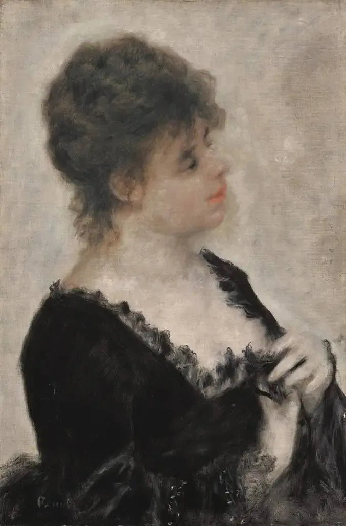 Junge Dame in Schwarz - Pierre-Auguste Renoir