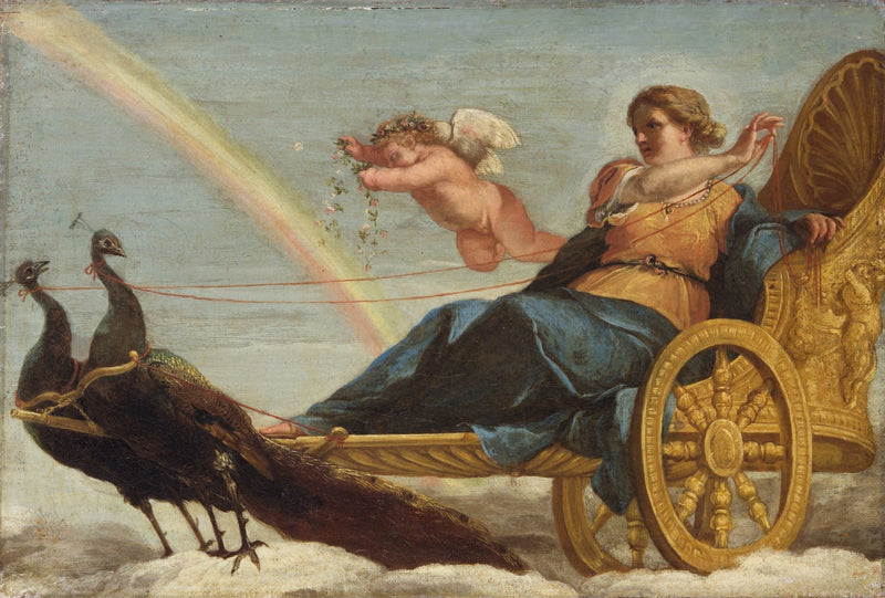Juno in the peacock chariot - Andrea Sacchi