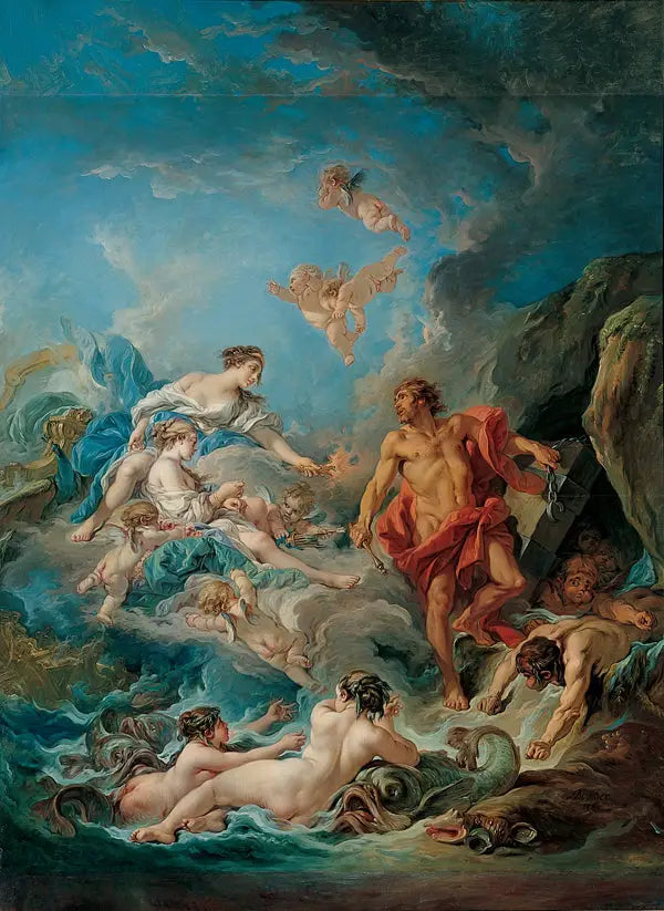 Junon demandant à Éole de libérer les vents - François Boucher