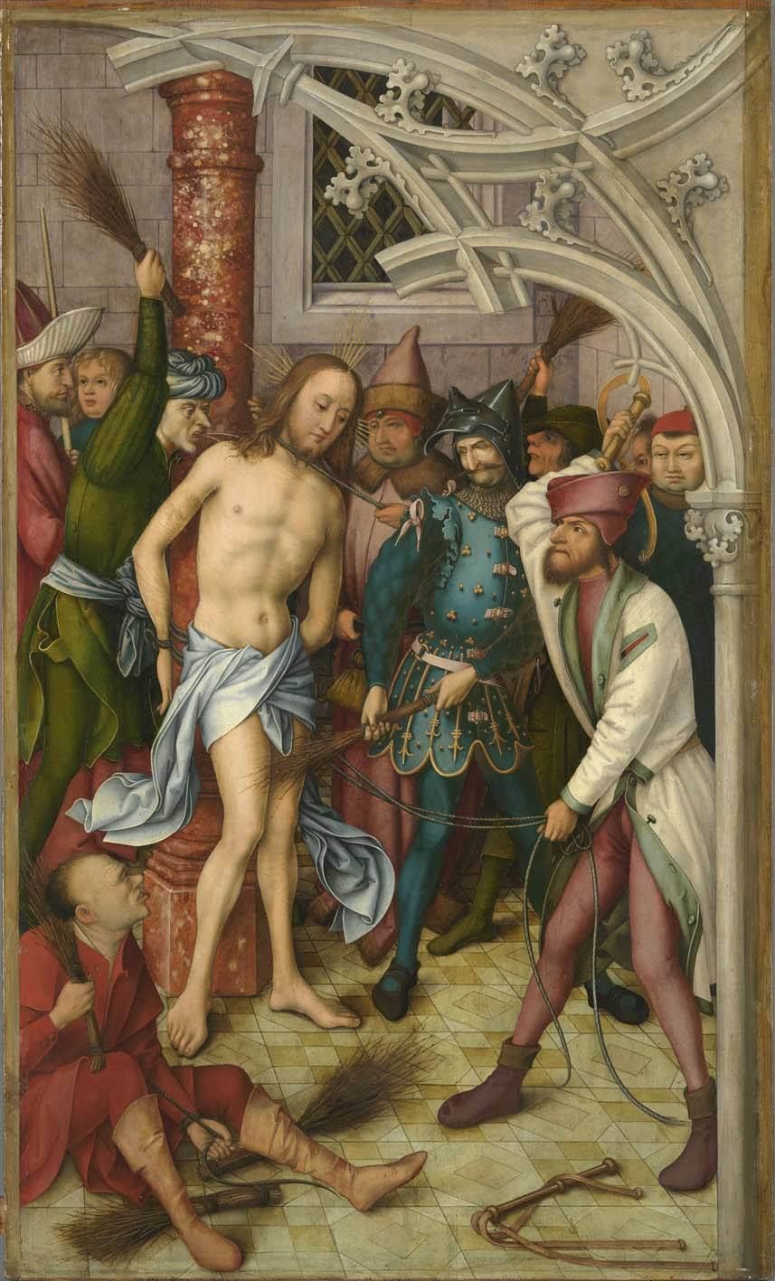 Kaisheimer Altar: Geißelung Christi - Hans Holbein the Elder image 1 reproduction artisanale de tableau