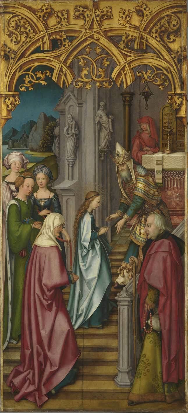 Kaisheimer Altar: Tempelgang Mariens - Hans Holbein the Elder