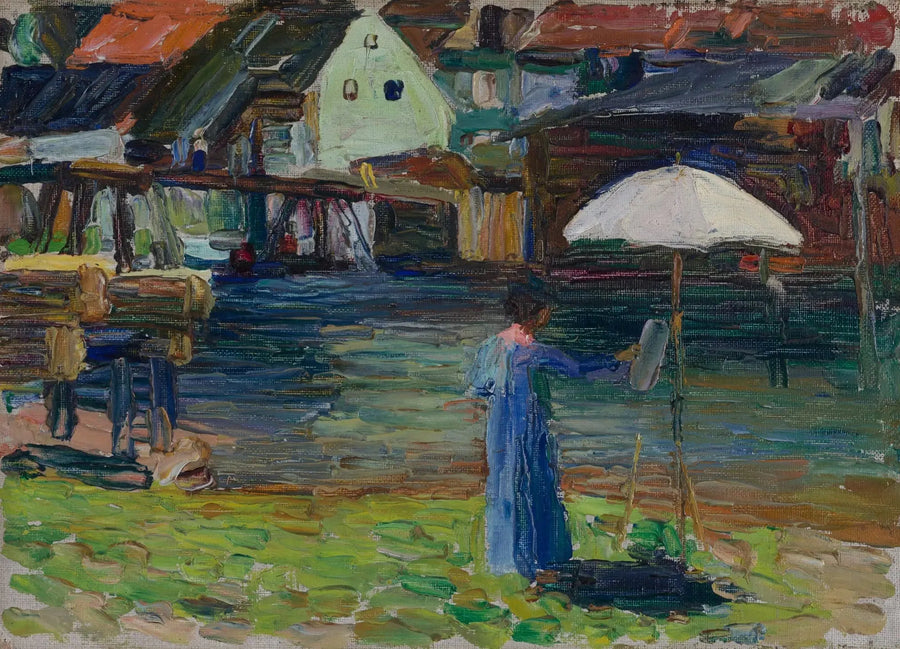 Kallmünz - Gabriele Münter tableau I - Vassily Kandinsky