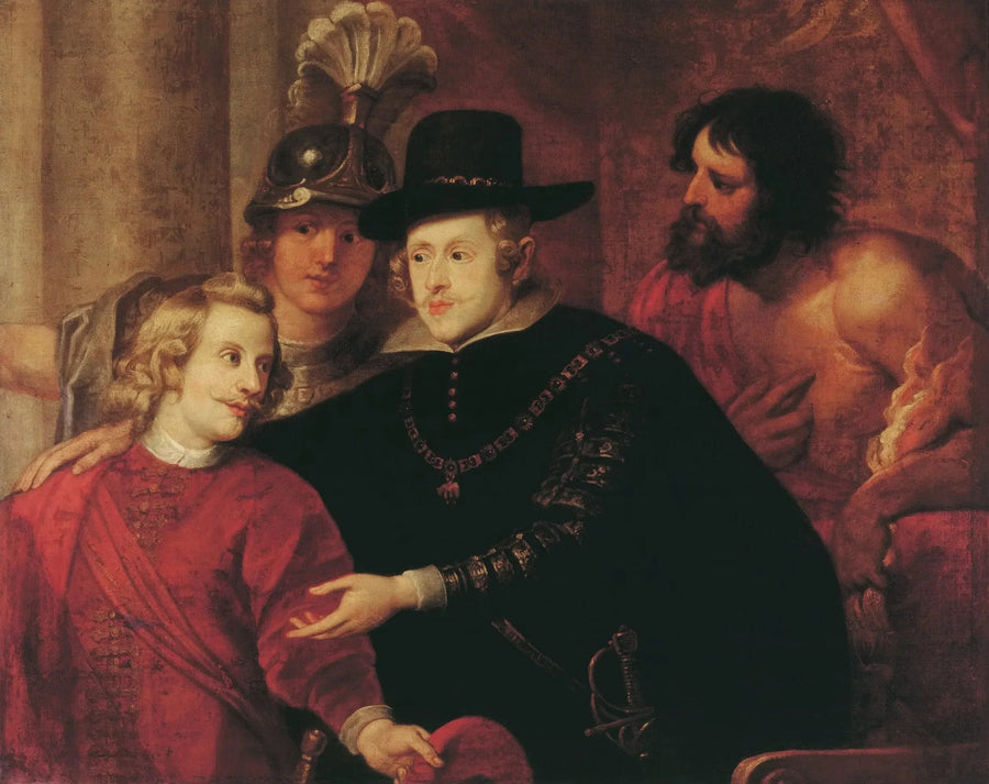 Kardinaal Infant Ferdinand neemt afscheid van zijn broer king Filips IV - Peter Paul Rubens